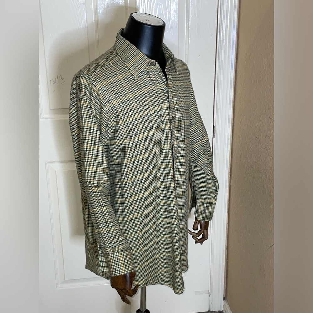 Charles F. Orvis Signature Collection Cotton, Wool Blend Herringbone Plaid Large - Picture 9 of 12